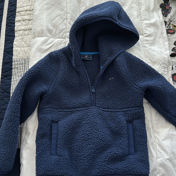 Cozy Navy Blue Kids Hoodie - Picture 5 of 5